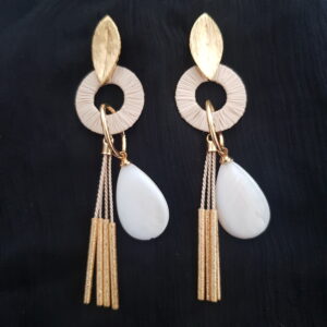 Boucles d'oreilles goutte nacre