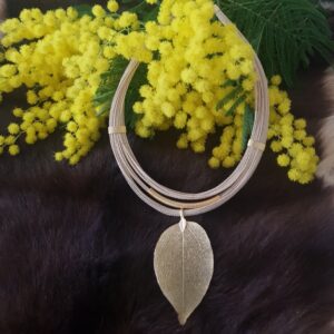 Collier feuille naturelle