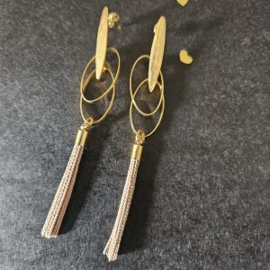 Boucles d'oreilles double ovale