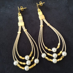 Boucles d'oreilles ovales perles
